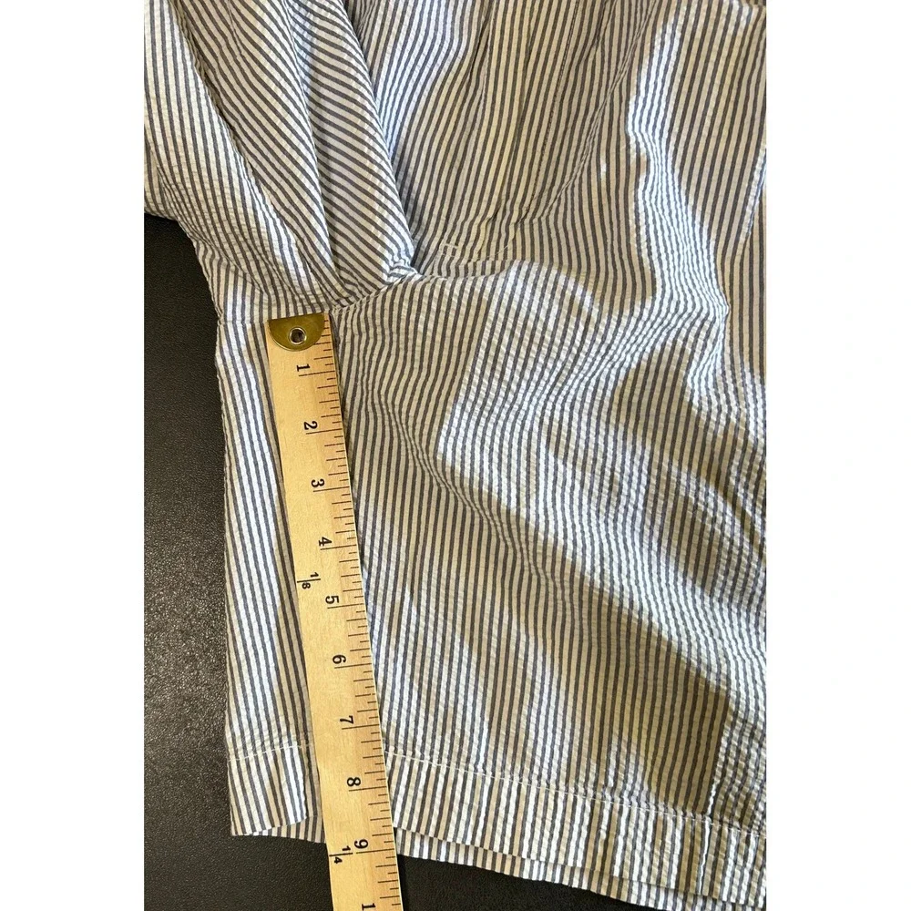Polo Ralph Lauren Shorts Men 40 Blue Tyler Seersucker Striped Cotton 90s Vintage